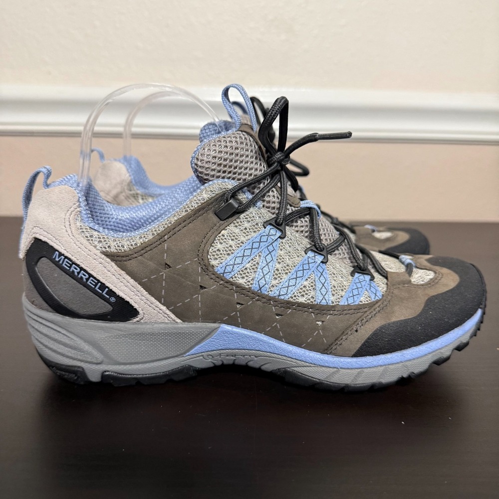Merrell Women's Gray and Light Blue Trail Sneakers